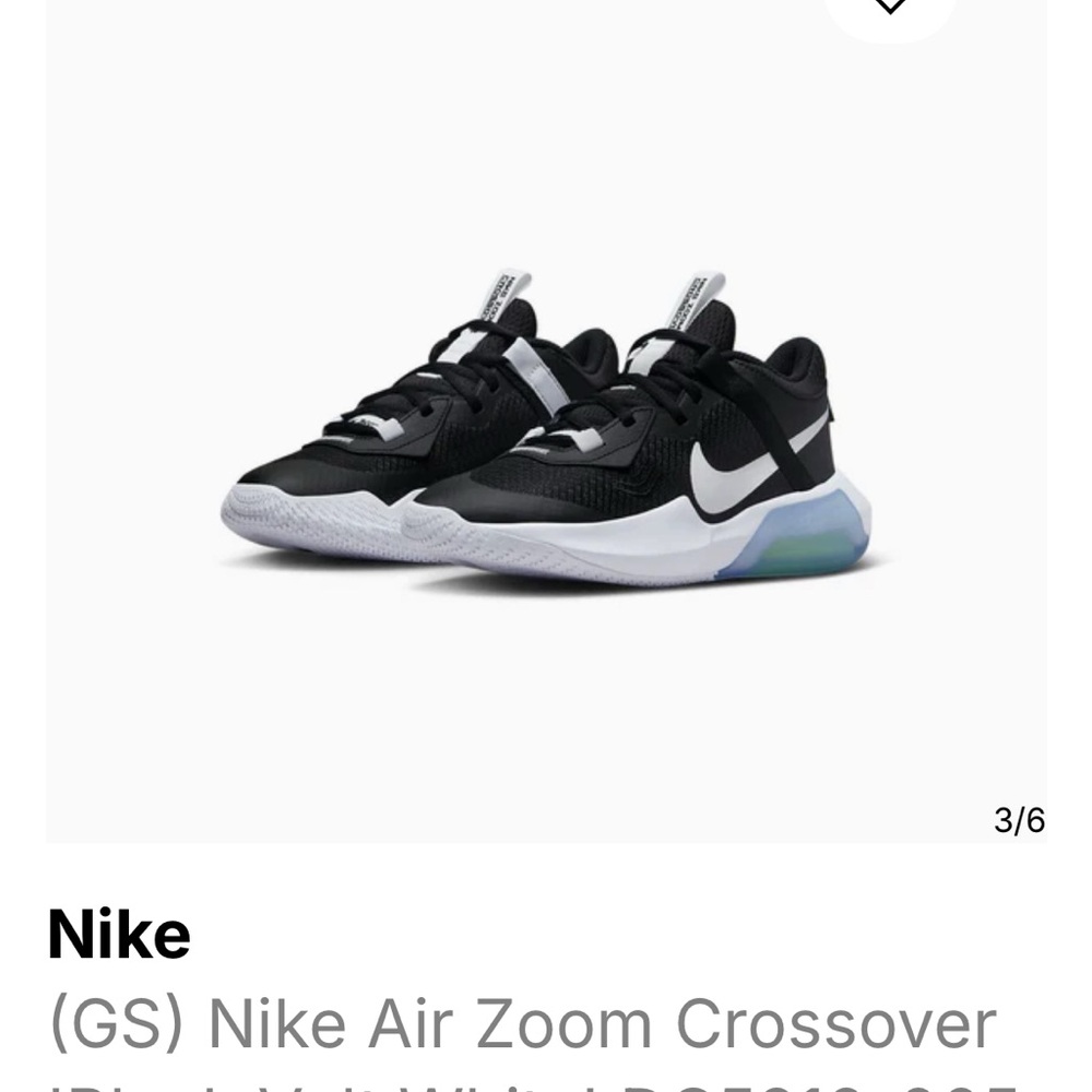 Nike Air Zoom Crossover Black Sneakers - Boys - New Without Tags
